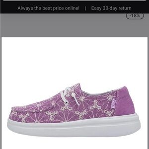 Hey Dude Lavender Floral Women’s Slip-On Moccasins